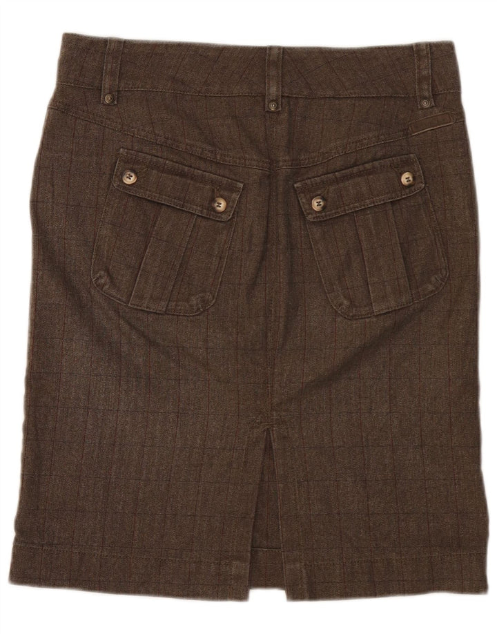 Marlboro Classics Damen Cargorock EU 42 Large W32 Braunes Fischgrätenmuster