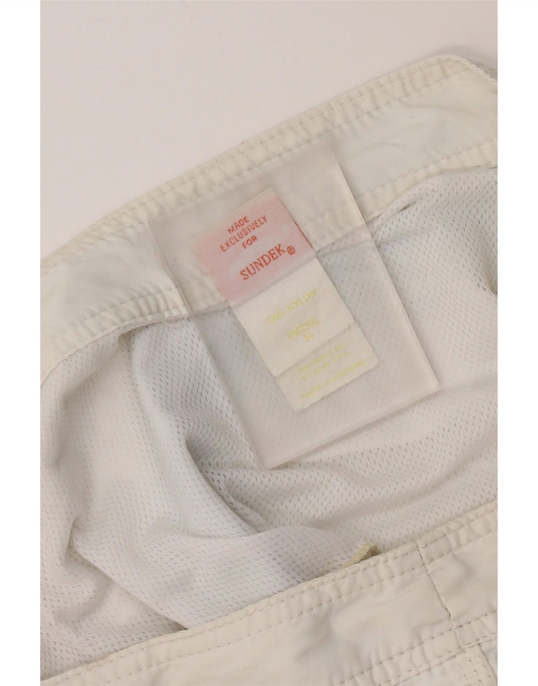 Sundek Herren-Badeshorts, groß, aus weißem Nylon