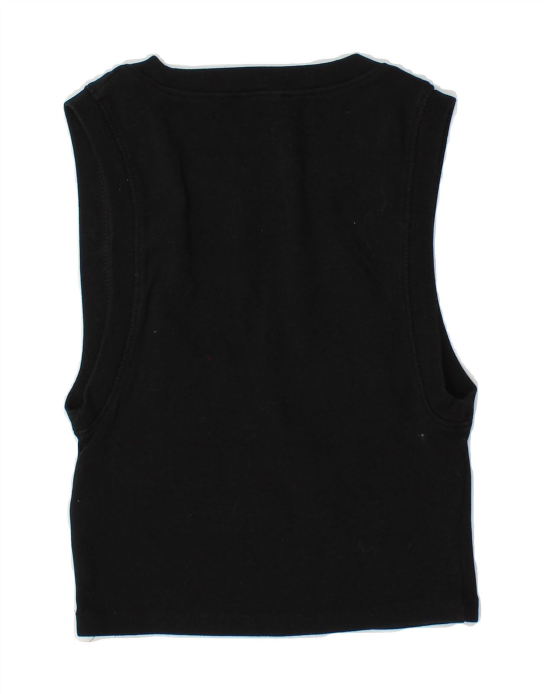 ZARA Womens Crop Vest Top UK 14 Large Black Cotton Vintage Zara and Second-Hand Zara from Messina Hembry 