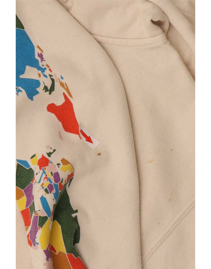 Vans Herren-Kapuzenpullover mit Grafik, groß, cremefarbene Baumwolle