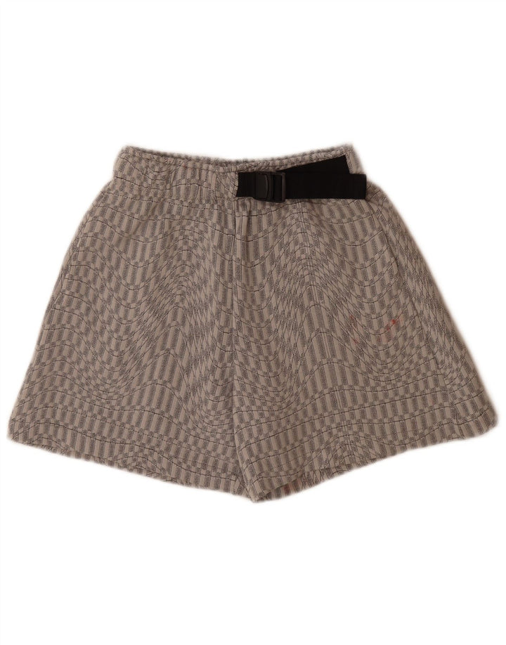 Nike Damen Sportshorts UK 6 XS Graues geometrisches Polyester