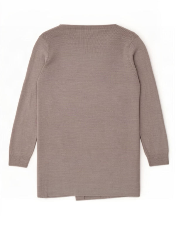 Marks & Spencer Damen Longline-Cardigan-Pullover UK 14 Mittelgrau meliert