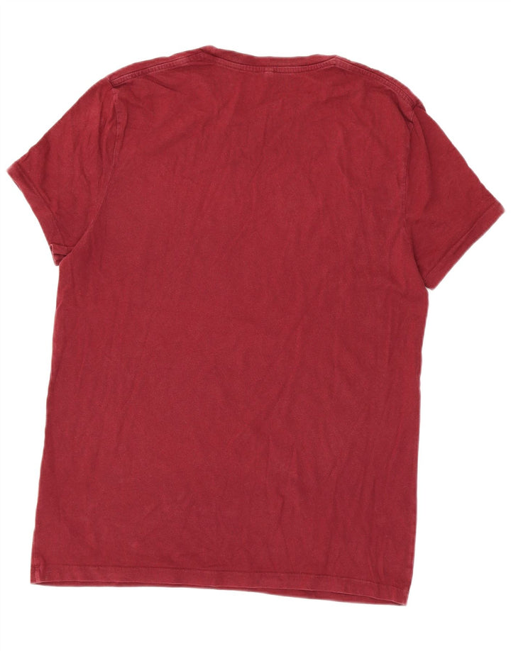 Jack Wills Herren T-Shirt-Oberteil aus Baumwolle in mittlerer Burgunderrot