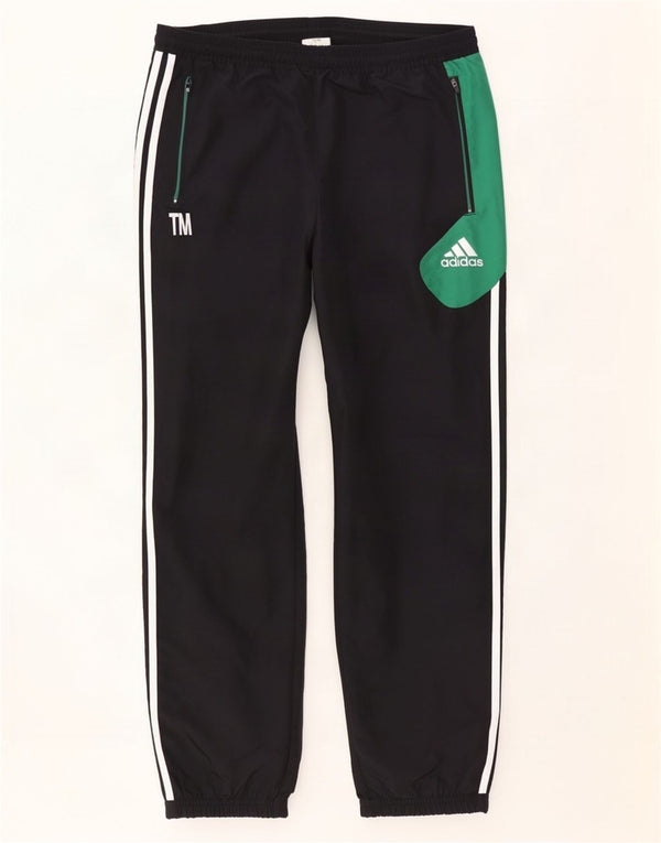 Adidas Mens Tracksuit Trousers Joggers UK 42/44 Large Black Colourblock