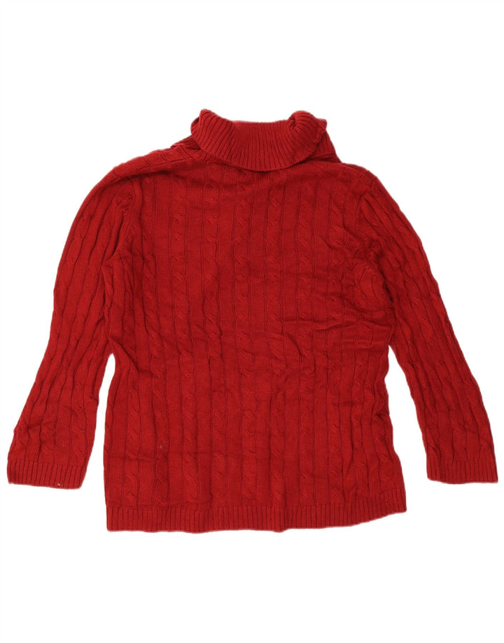 CALVIN KLEIN Damen-Pullover mit 3/4-Ärmeln und Schalkragen, Gr. 40, Größe L, Rot