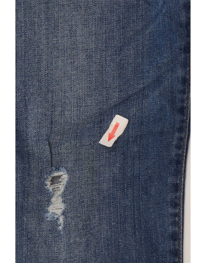 Rifle Damen Distressed Skinny Jeans W31 L29 Blau