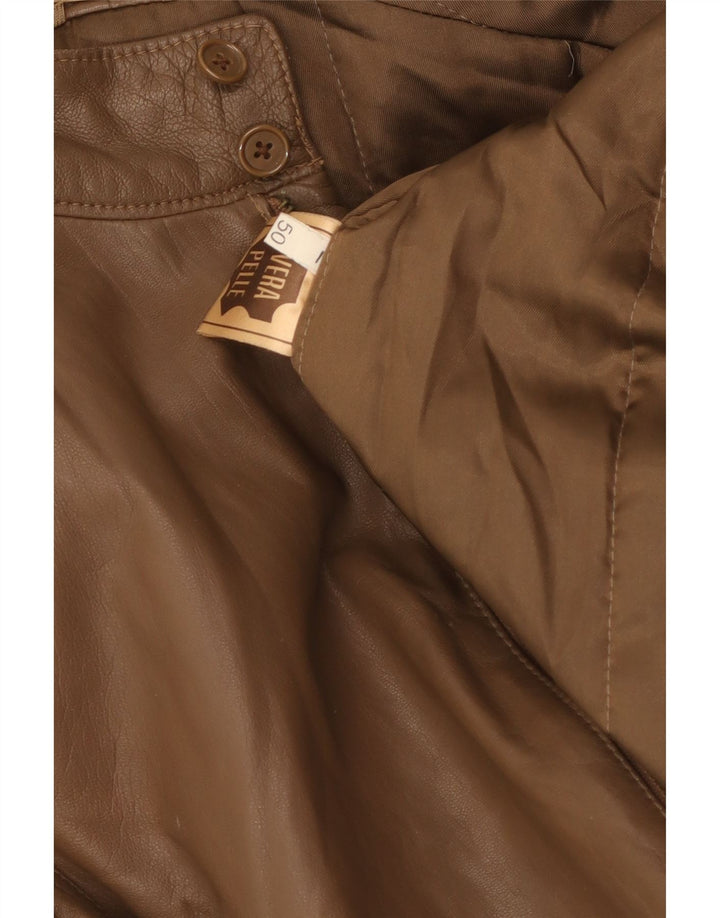 Vintage Herren Lederjacke IT 50 Großes braunes Leder