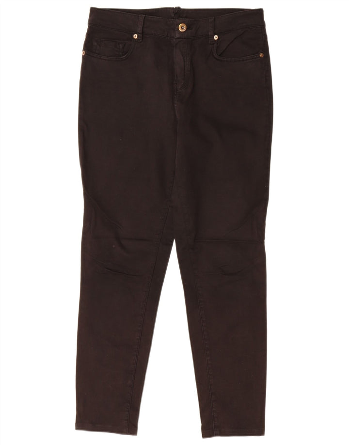 Massimo Dutti Damen Crop Skinny Jeans EU 40 Medium W30 L26 Schwarz