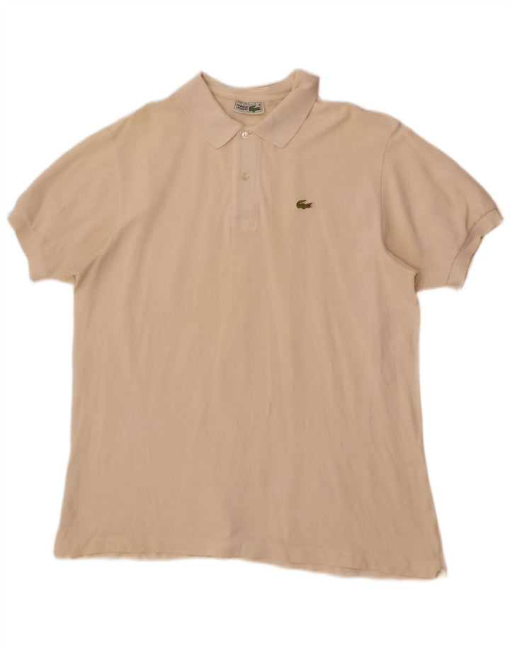 Lacoste Herren-Poloshirt, Größe 6 XL, weiße Baumwolle