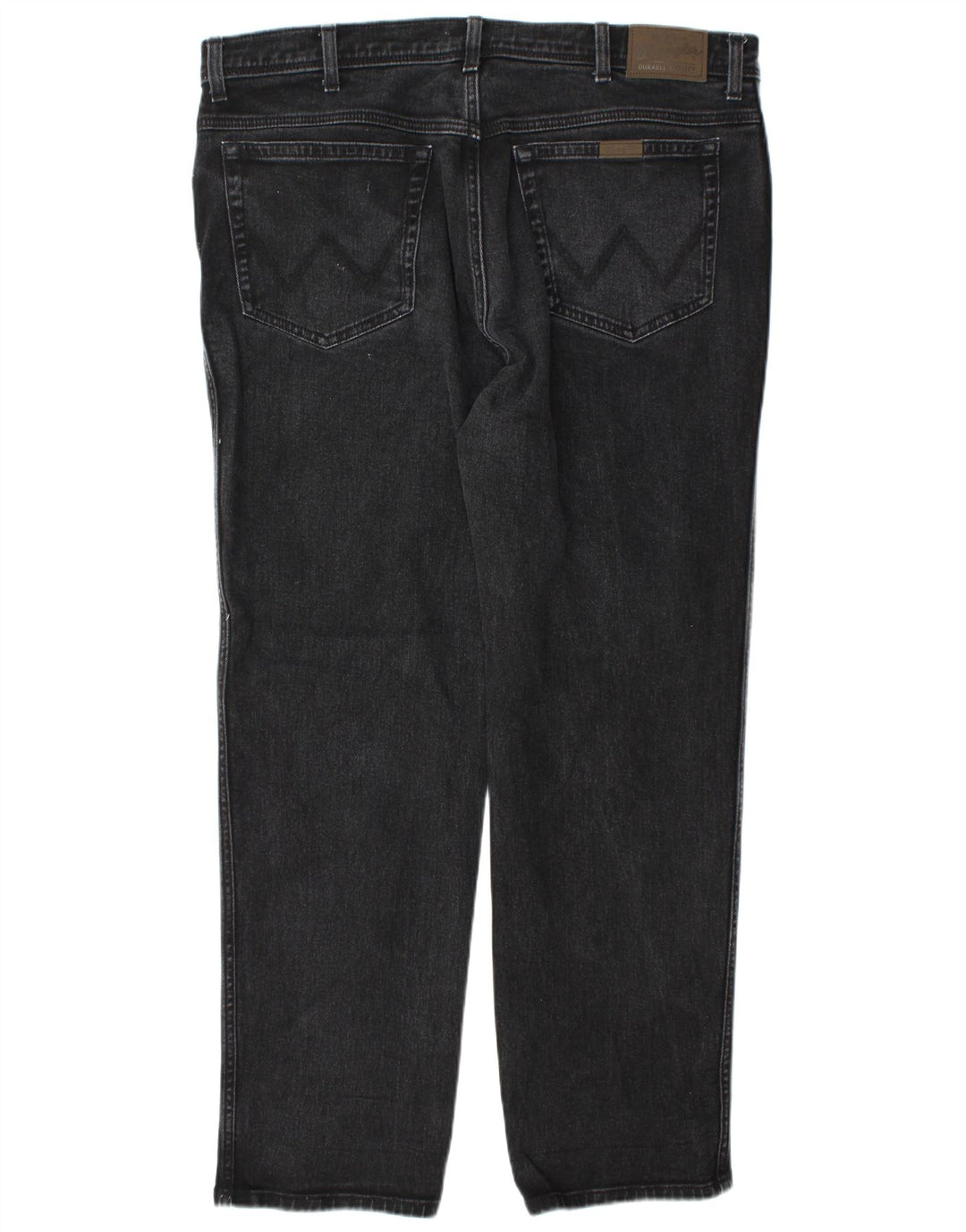 Wrangler Herren Regular Straight Jeans W42 L32 Graue Baumwolle
