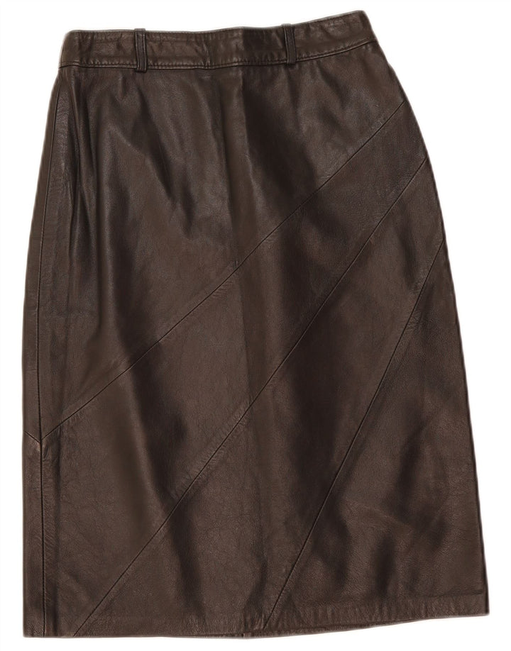 Vintage Damen Lederrock W26 Kleines schwarzes Leder