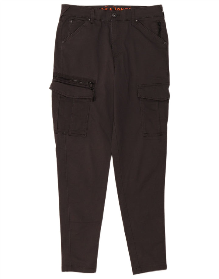 JACK & JONES Herren Slim Cargohose W30 L30 Graue Baumwolle