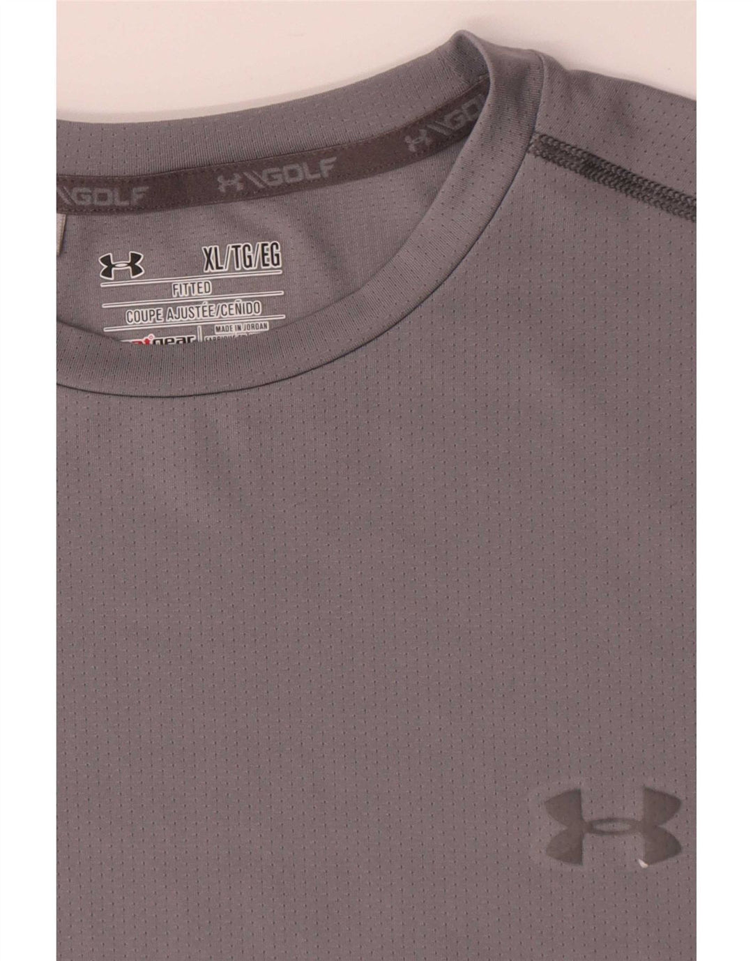 Under Armour Herren Heat Gear T-Shirt Top XL Grau Polyester