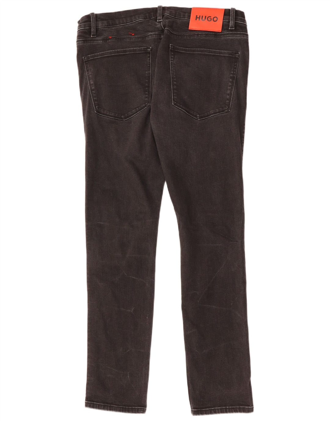 HUGO BOSS Herren Slim Jeans W34 L32 Schwarze Baumwolle