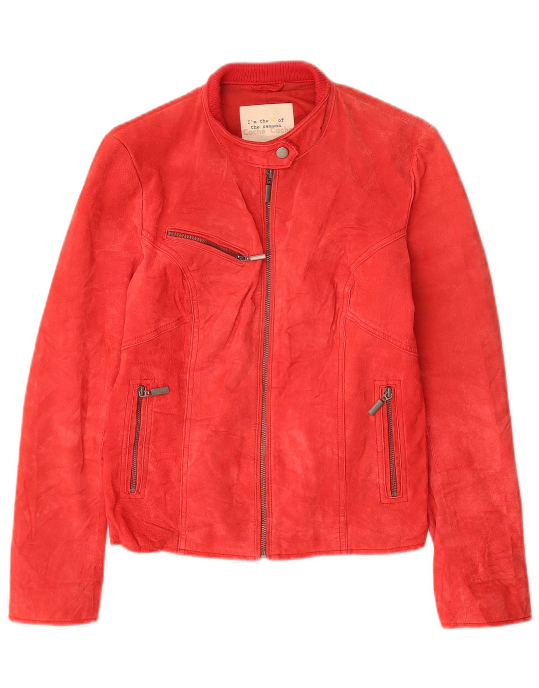 Cache Damen Wildlederjacke US 2 XS Rotes Leder