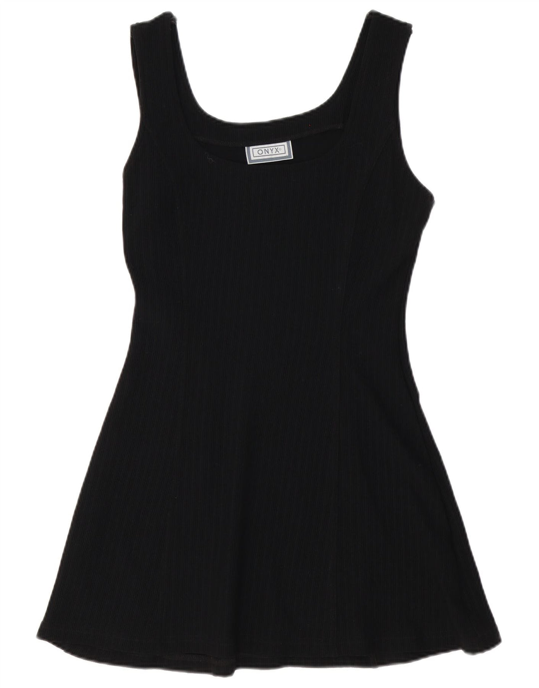 Onyx Damen Ärmelloses A-Linien-Kleid UK 12 Medium Schwarz Polyamid