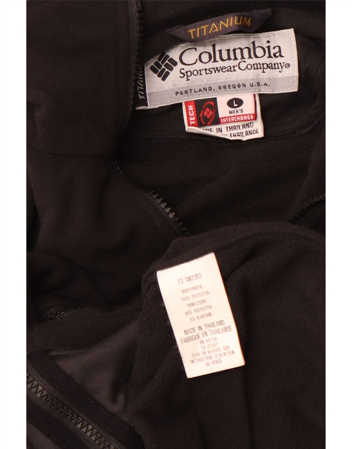 COLUMBIA Herren Fleecejacke UK 40 Large Schwarz Polyester