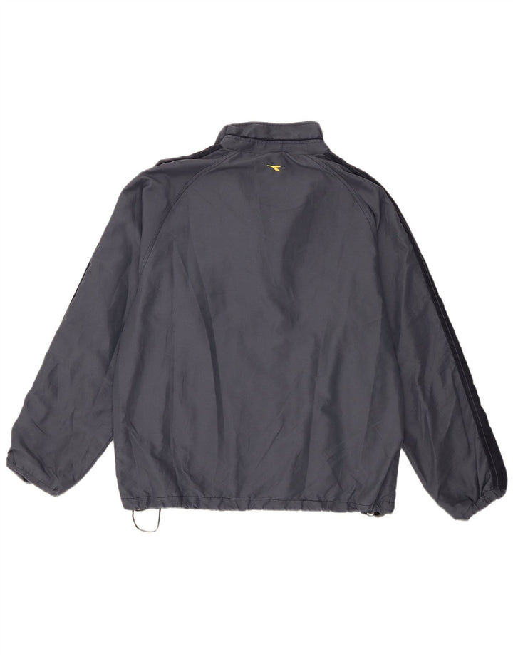 Diadora Herren-Trainingsanzug-Oberteil, Jacke, groß, marineblau, Farbblock-Polyester