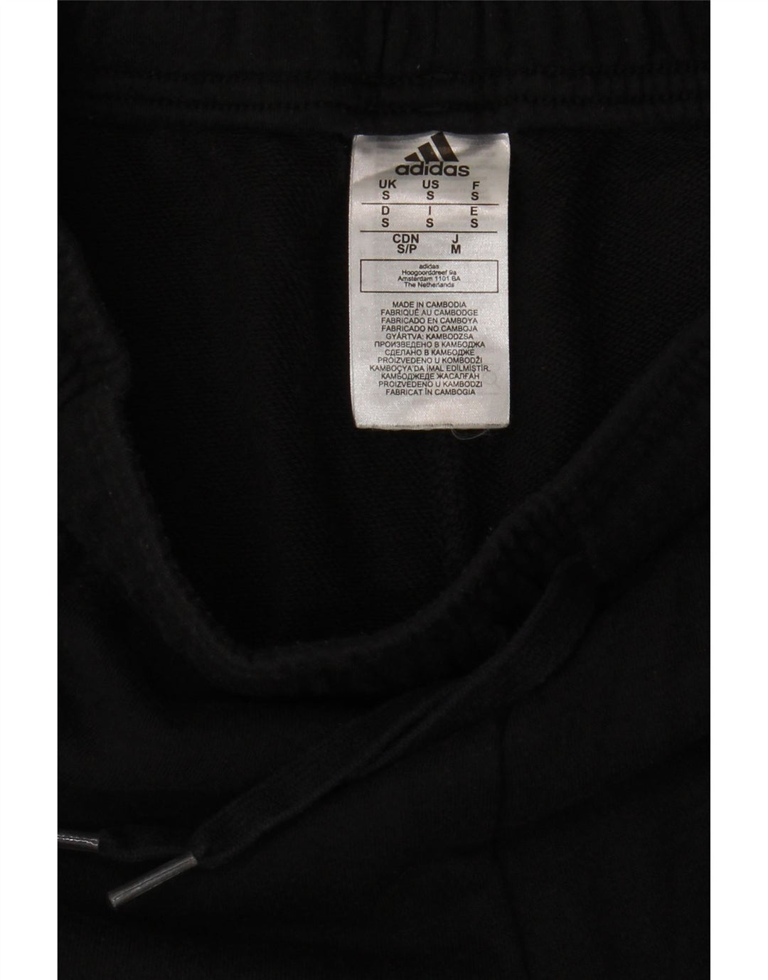 ADIDAS Herren-Trainingshose, Größe S, schwarze Baumwolle