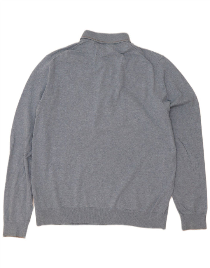 Marks & Spencer Herren Rollkragenpullover aus mittelblauer Baumwolle