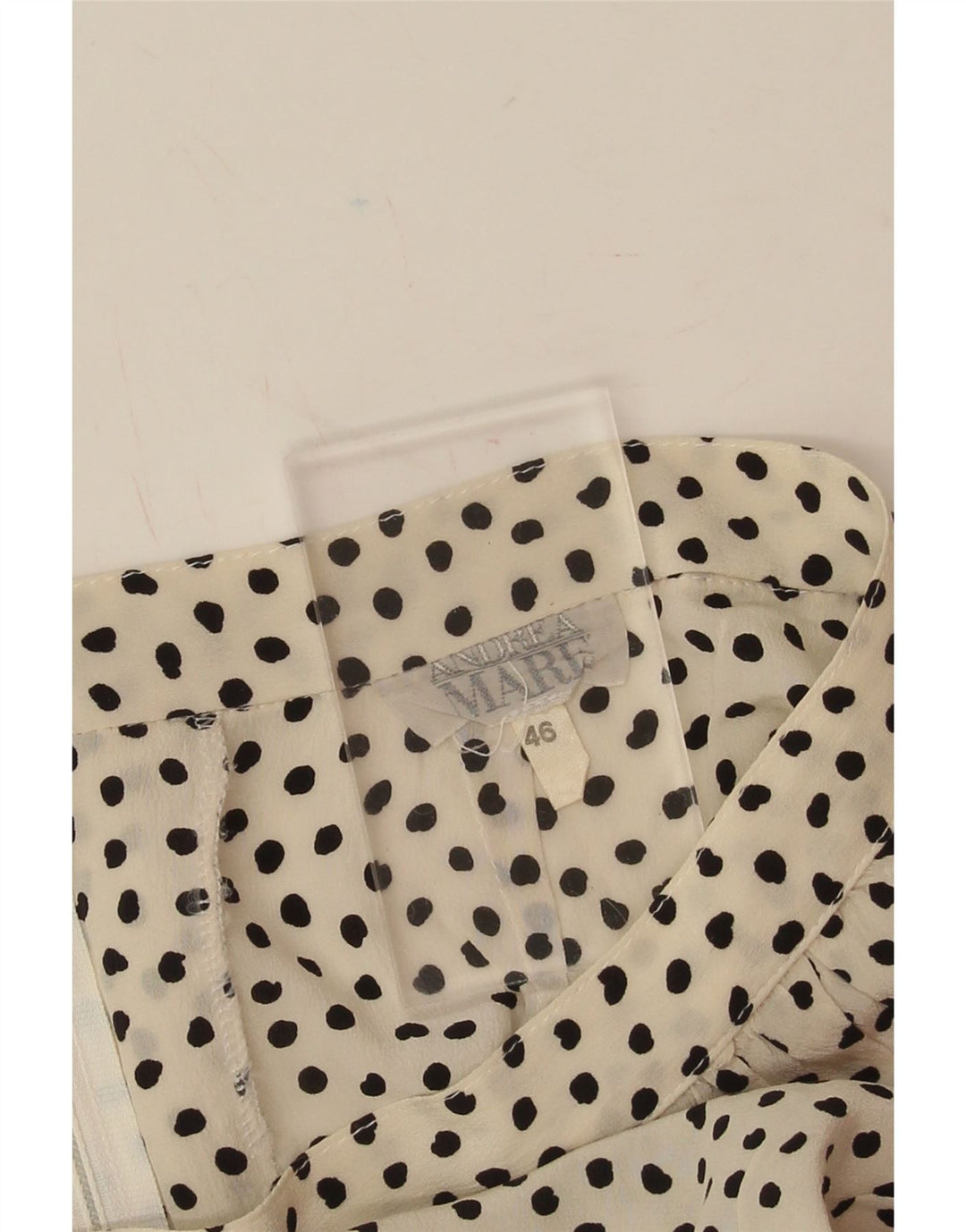 ANDREA MARE Womens Midi Skirt IT 46 Large W28  Off White Spotted Vintage Andrea Mare and Second-Hand Andrea Mare from Messina Hembry 