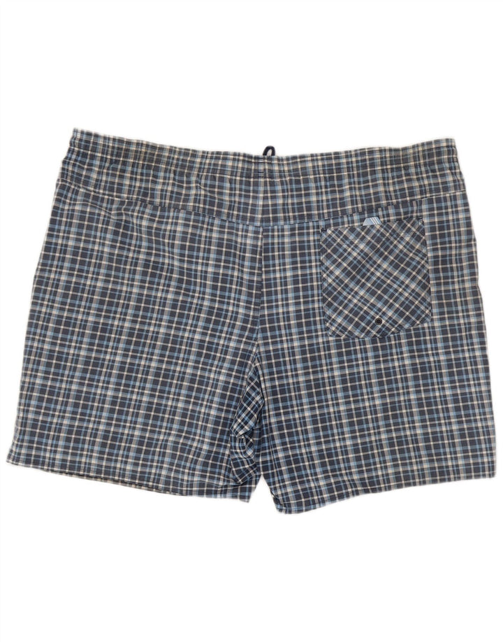 Adidas Herren Badeshorts XL Blau kariert Polyester