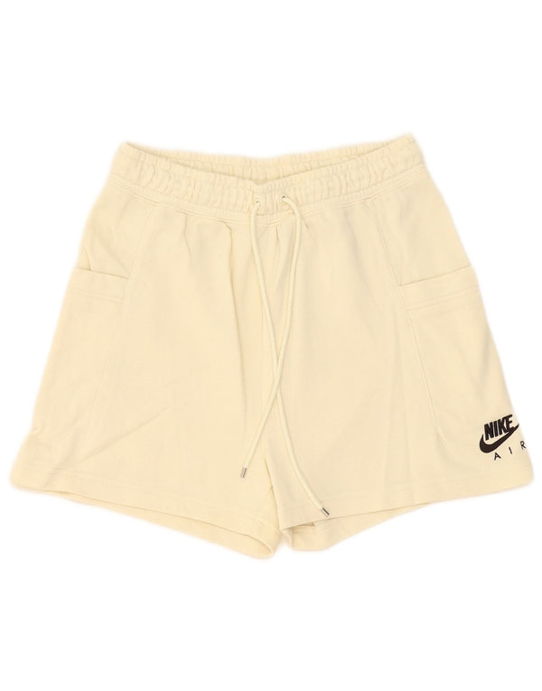 Nike Damen Sportshorts UK 8 Small Beige Baumwolle