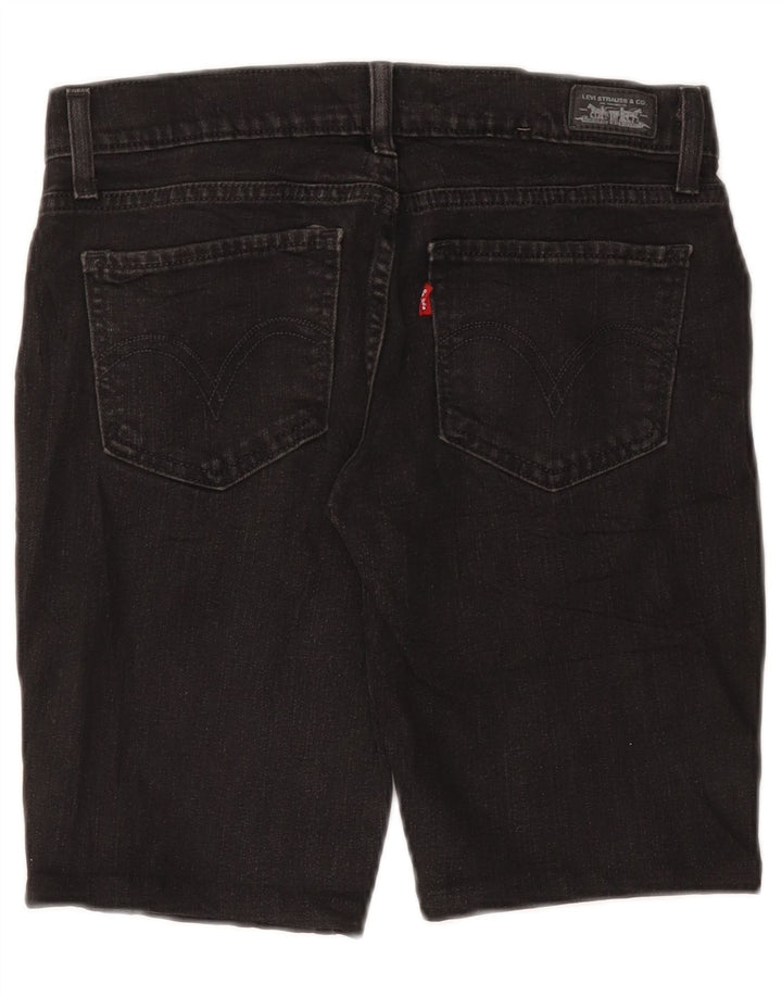 LEVI'S Damen 524 Super Low Denim Shorts US 7 Medium W30 Graue Baumwolle