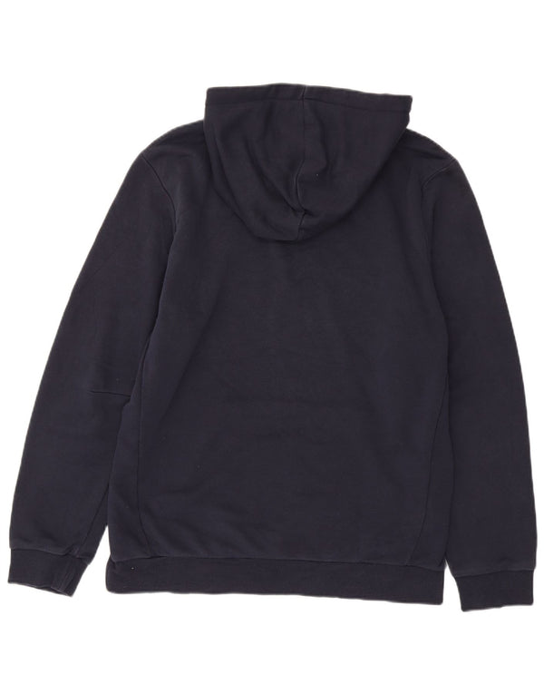 Adidas Herren Kapuzenpullover mit Grafik, groß, marineblau, Baumwolle