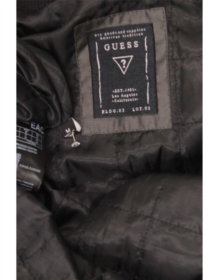 Guess Herren Bomberjacke UK 38 Mittelschwarzes Polyester