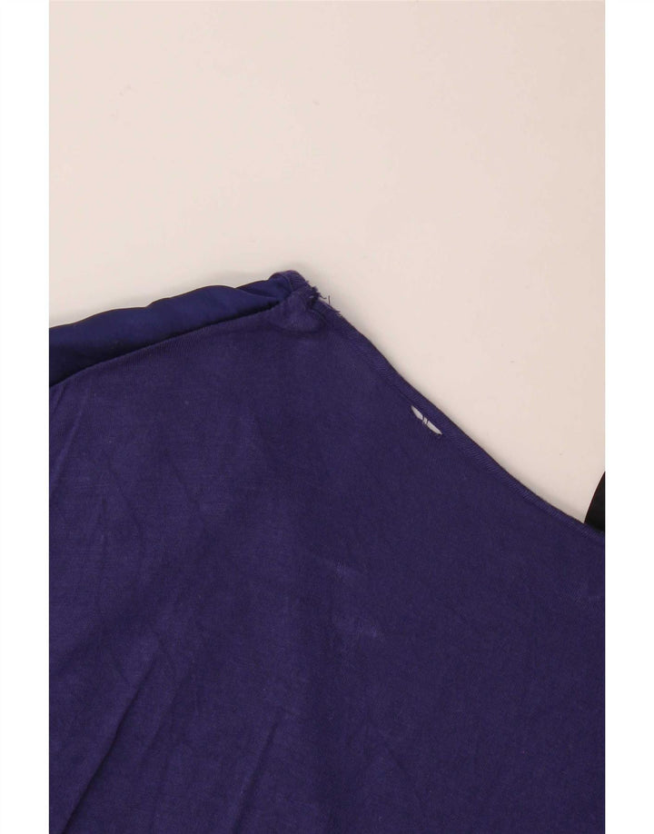 Benetton Damen-Basic-Kleid mit entspannter Passform, UK 14, mittlere marineblaue Viskose
