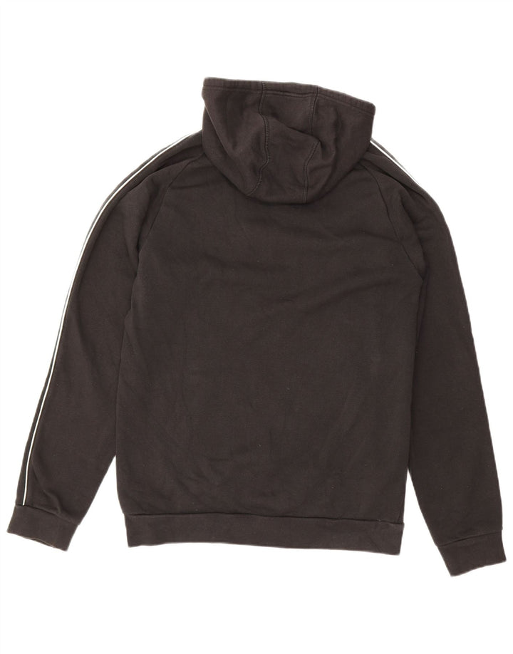 ADIDAS Mens Hoodie Jumper Medium Black Cotton