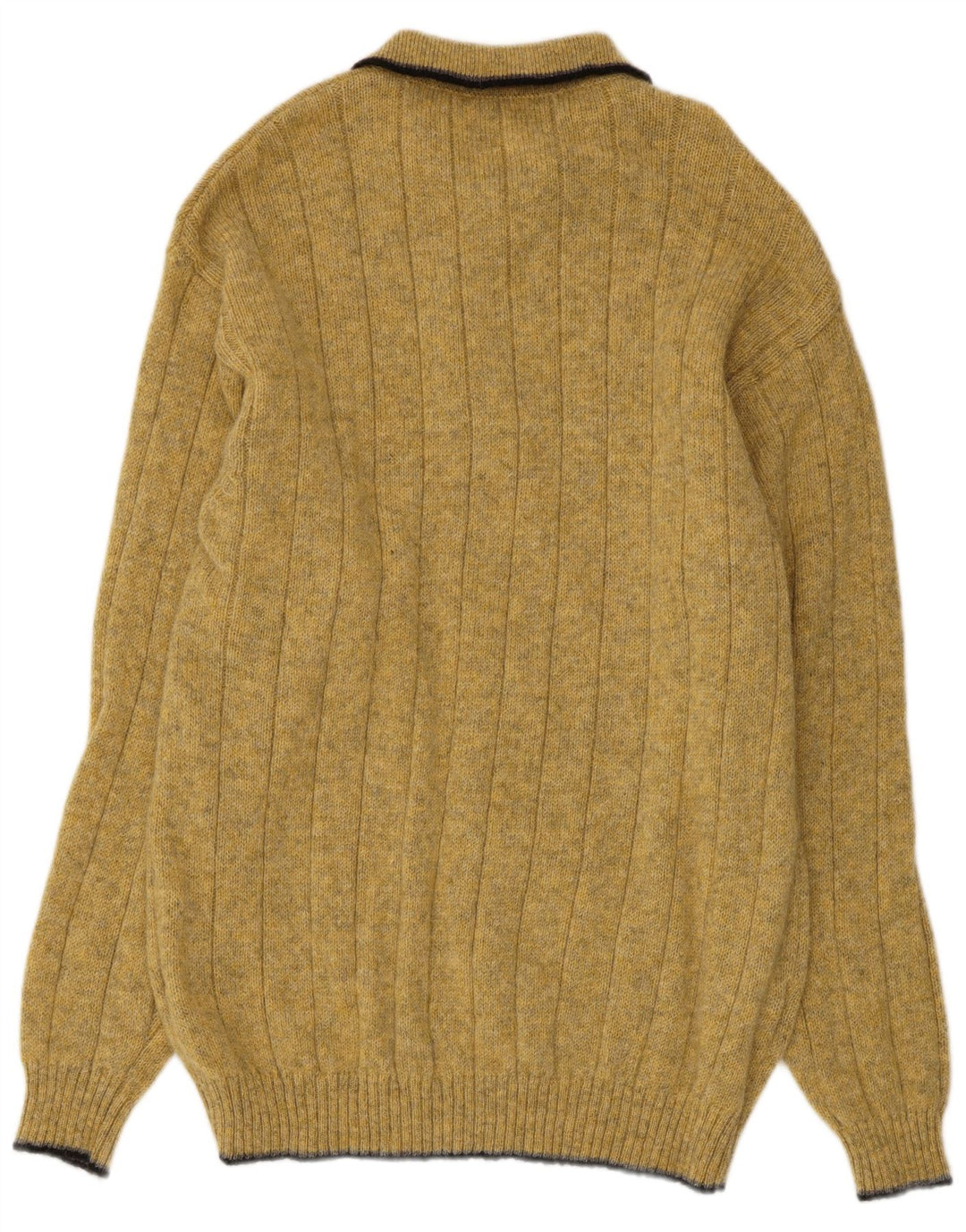 Vintage Herren Rollkragenpullover Mittelgelbe Wolle