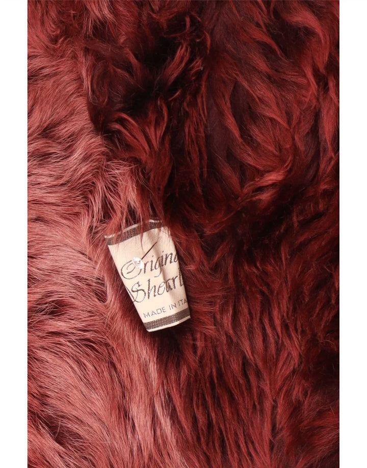 L'autre Chose Damen Lammfelljacke UK 10 Small Burgund