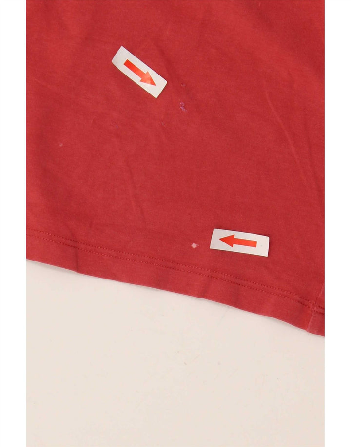 Max Mara Damen Weekend Ärmelloses Crop Top UK 14 Große rote Baumwolle