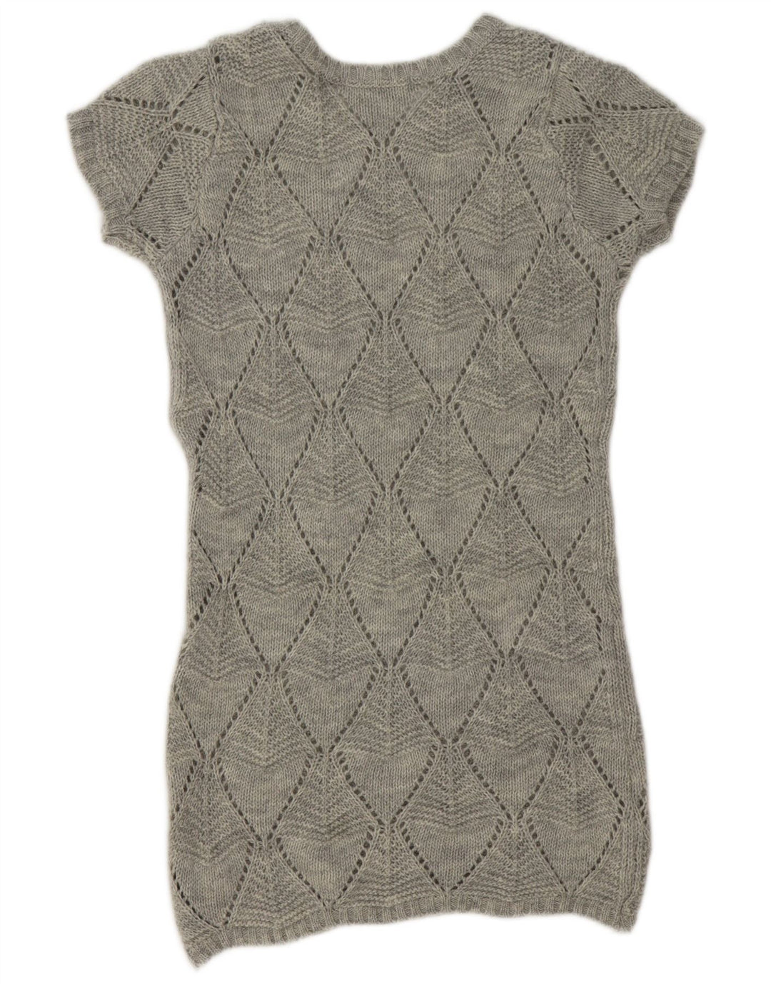 Marks & Spencer Damen Pulloverkleid UK 12 Mittelgrau Argyle/Diamant