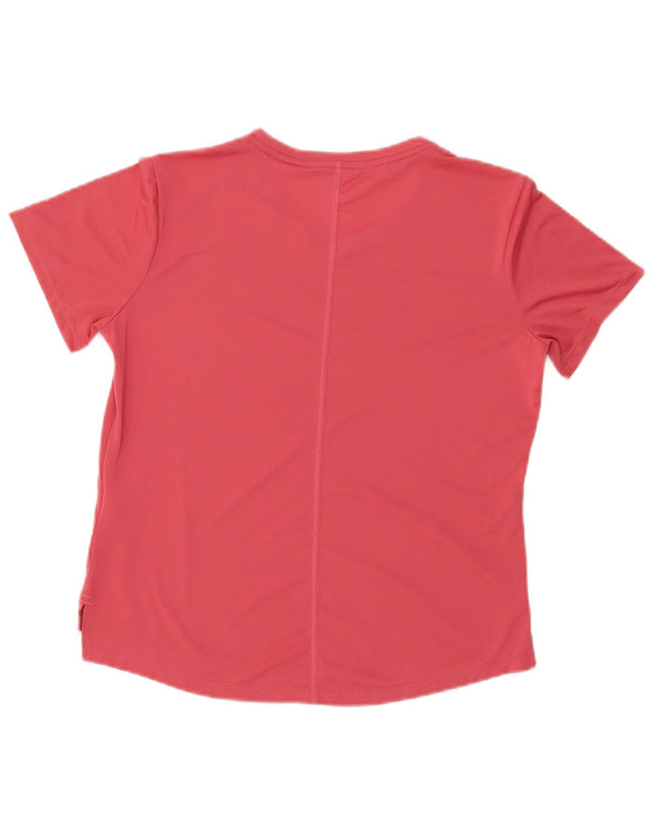 NIKE Damen Grafik-T-Shirt Top UK 10 Small Rot Polyester