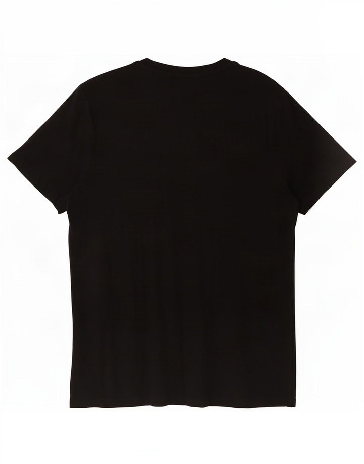 Hugo Boss Herren-T-Shirt mit Grafik, mittelschwarze Baumwolle