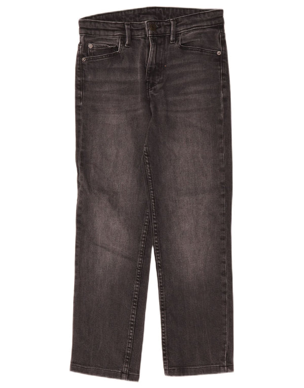 Massimo Dutti Damen-Cropped-Jeans EU 34 2XS W24 L22 Graue Baumwolle