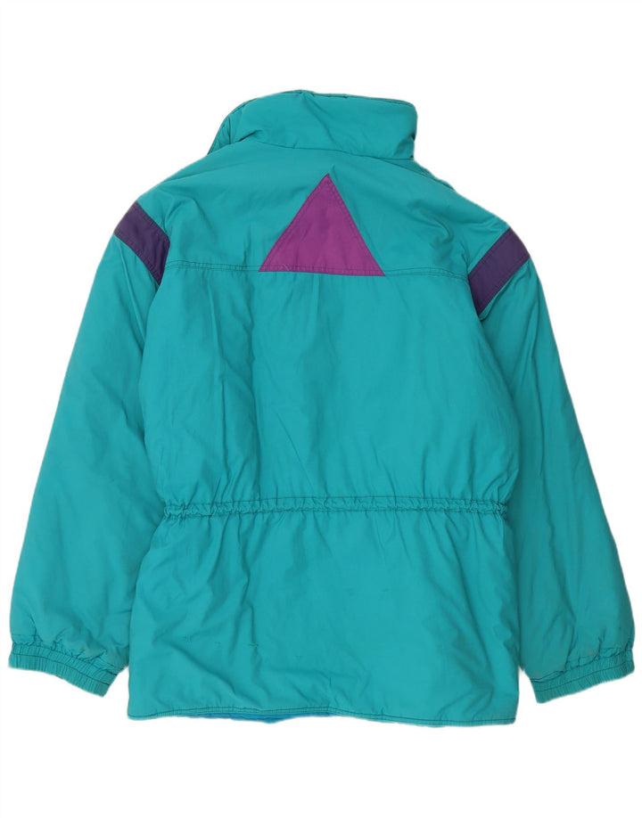 Effemme Wattierte Herrenjacke IT 56 3XL Blaue Colourblock-Baumwolle