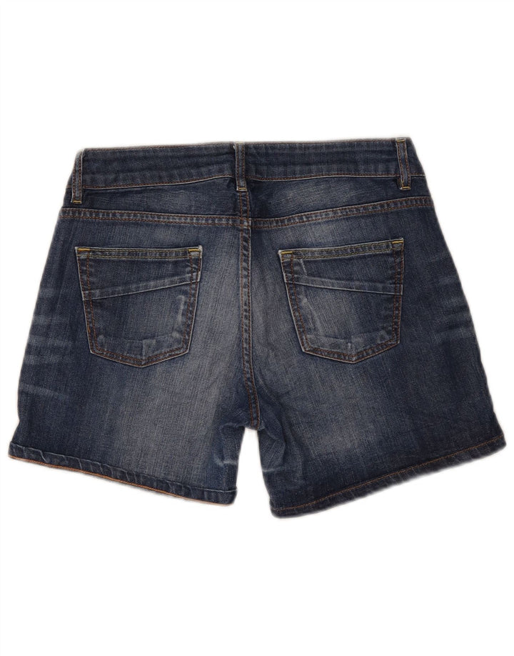 Massimo Dutti Damen Jeansshorts EU 38 Small W28 Blaue Baumwolle