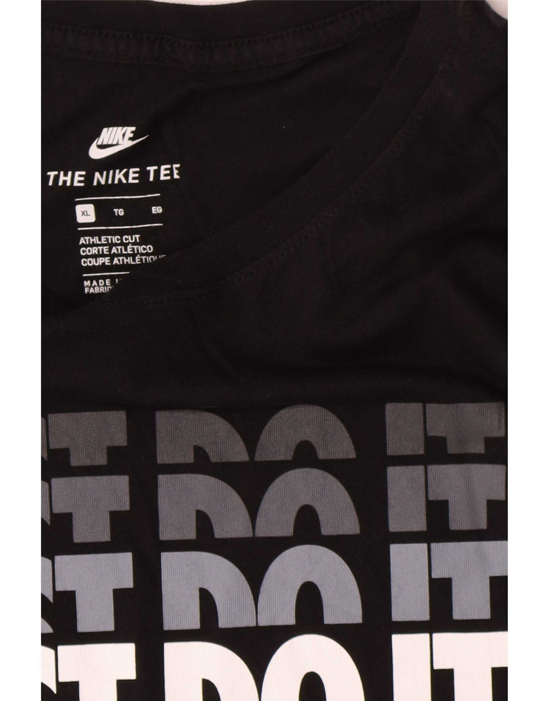 Nike Herren-T-Shirt mit Grafik, XL, schwarze Baumwolle