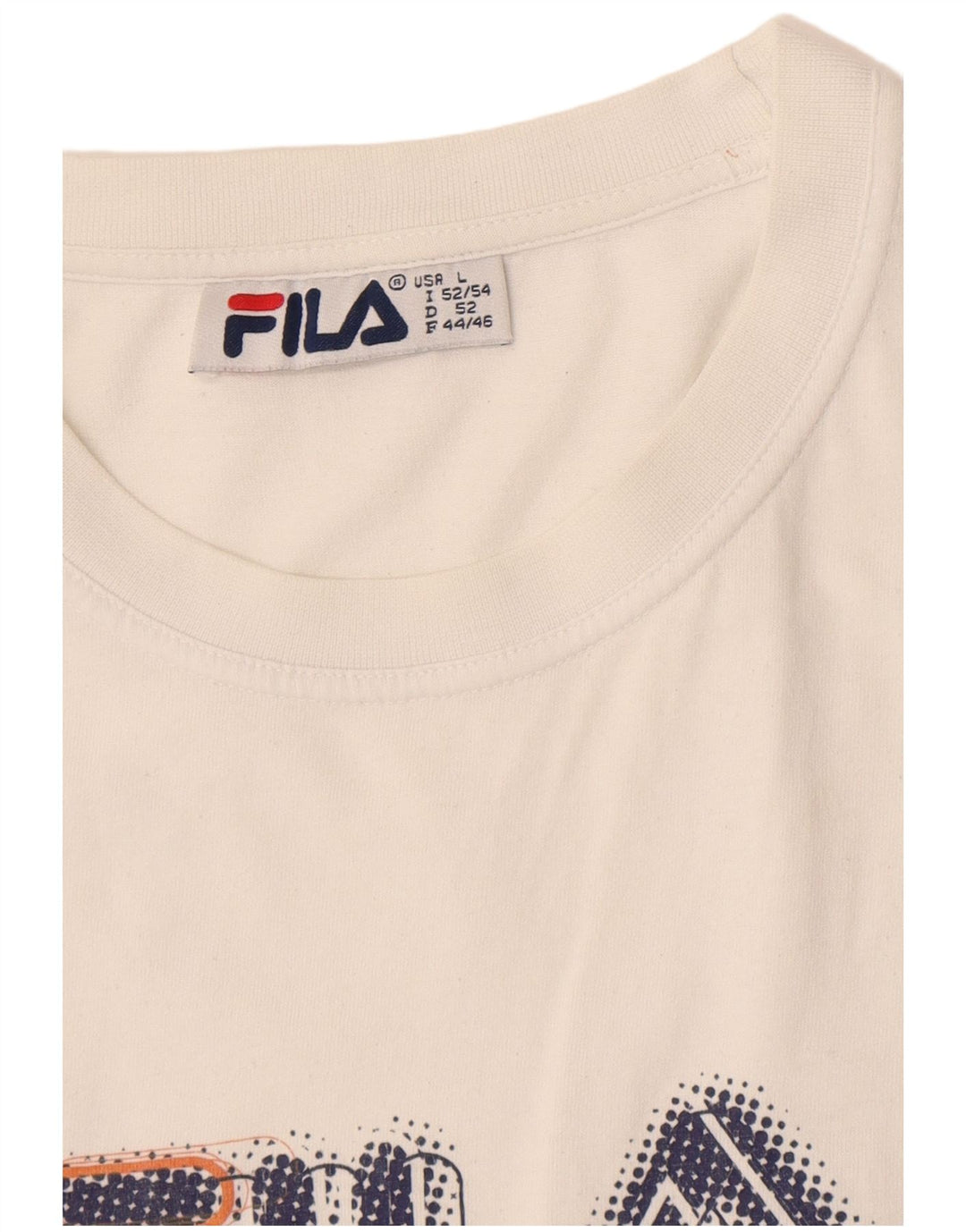 Fila Herren T-Shirt mit Grafik, Größe L, Weiß