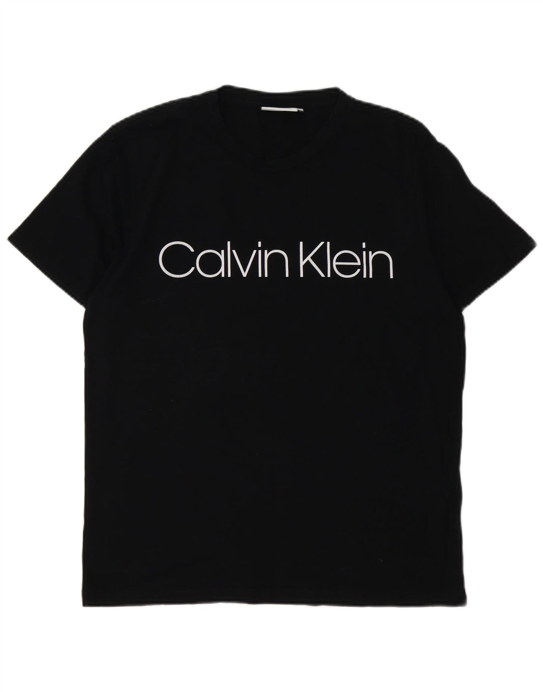 CALVIN KLEIN Herren Grafik T-Shirt Top Mittelschwarz Baumwolle