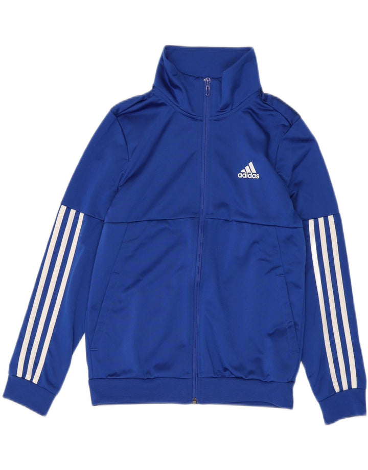 ADIDAS Boys Tracksuit Top Jacket 11-12 Years Blue Polyester Vintage Adidas and Second-Hand Adidas from Messina Hembry 