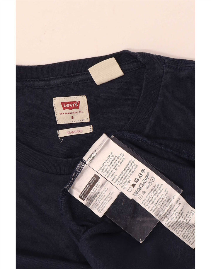 Levi's Herren-Oberteil mit Standard-Passform, langärmlig, klein, marineblau, Baumwolle