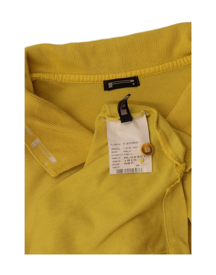 Pirelli Herren-Poloshirt aus mittelgelber Baumwolle