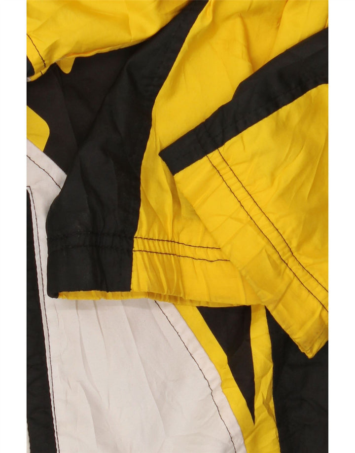 ASICS Herren-Regenjacke mit Kapuze, UK 40, Größe L, Schwarz, Farbblock