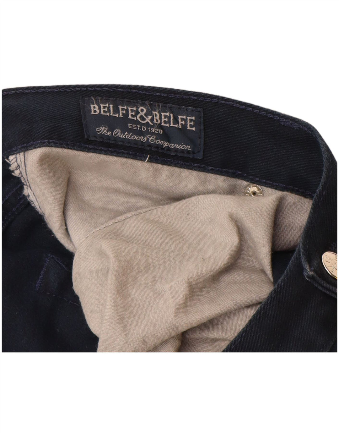 Belfe & Belfe Herren Straight Jeans W40 L30 Marineblaue Baumwolle