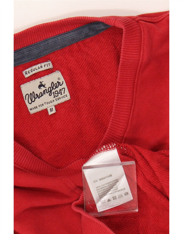 Wrangler Herren-Sweatshirt mit normaler Passform, mittelrote Baumwolle